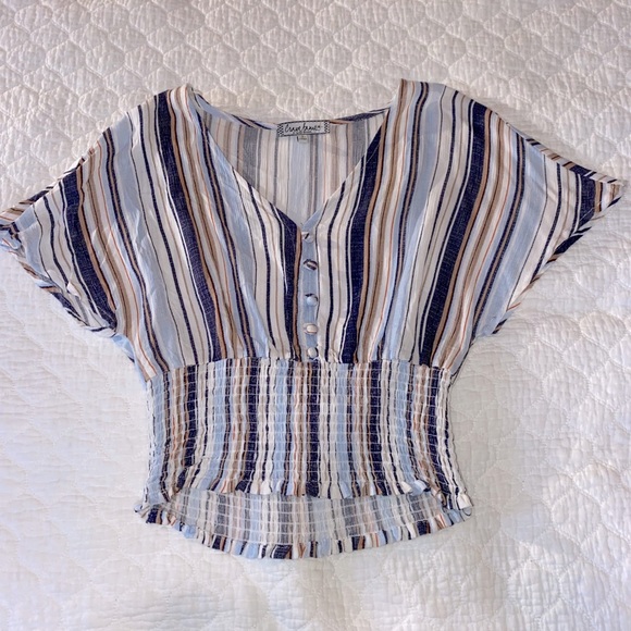 Striped v-neck shirt - Picture 1 of 2